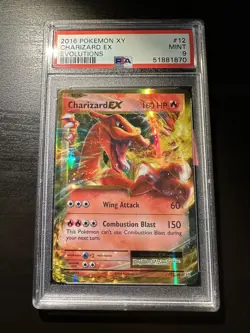 2016 Pokemon XY Charizard EX 12/108 Evolutions MT PSA 9 - Image 1