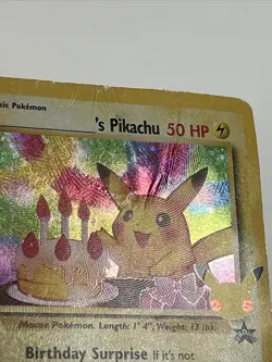 Pikachu Birthday Black Star Promo Card # 24 Holo Vintage Pokemon Card - Image 5