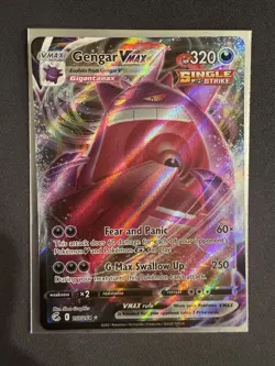Pokemon TCG Gengar VMAX Fusion Strike Ultra Rare Card 157/264 NM/M - Image 1