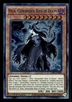 Yu-Gi-Oh! Hela, Generaider Boss of Doom 1st Ed. GFP2-EN090 Ultra Rare NM x1 - Image 1
