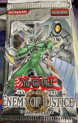Yu-Gi-Oh! Enemy Of Justice 1st Edition Booster Pack... rare - Image 1