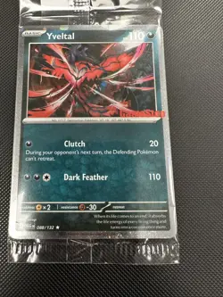 Pokemon Card TCG - Yveltal 088/132 - Holo Gamestop Stamp - Sealed Promo Rare - Image 1