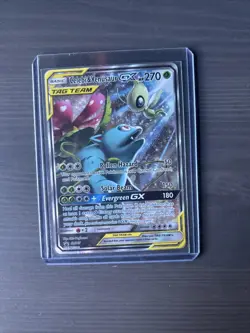 Pokemon TCG Celebi & Venusaur GX Holo Promo Card Sun & Moon SM167 - Image 1
