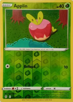 017/203 APPLIN REVERSE HOLO EVOLVING SKIES POKEMON CARD - Image 1
