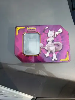 2019 Pokemon TCG Mewtwo Mew Tag Team Tin Empty No Cards or Packs - Image 1