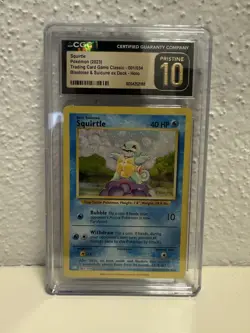 Pokemon Squirtle Holo Trading Card Classic Edition 2023 CGC 10 Pristine, 001/034 - Image 1