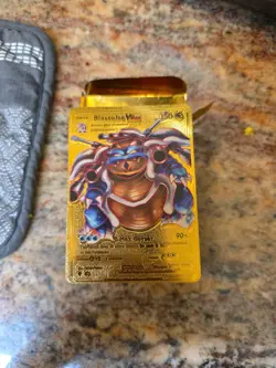 Blastoise VMAX Gold Foil Card 350 Nintendo Promo 2020 Fan Art LP - Image 1