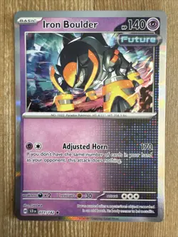 Iron Boulder 071/142 Stellar Crown Holo Pokemon Card NM - Image 1