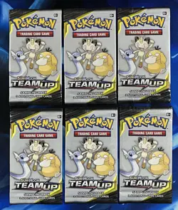 Sun & Moon Team Up Booster Pack Fun Pack 3 Card Sample Pack Sealed Nm Lot X6 - Image 1