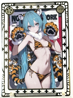 Goddess Story: Hatsune Miku Non Serial Metal Anime Waifu Trading Card -Damage - Image 1