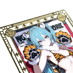 Goddess Story: Hatsune Miku Non Serial Metal Anime Waifu Trading Card -Damage - Image 3