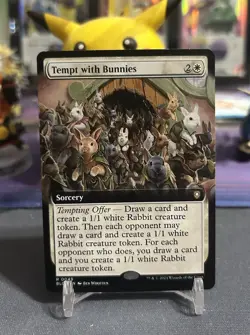 MTG Tempt with Bunnies - Extended Art Commander: Bloomburrow NM - Image 1