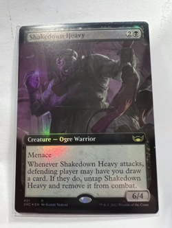 MTG FOIL Shakedown Heavy Extended Art - Streets of New Capenna - Image 1