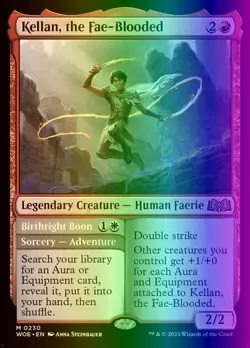 MTG Kellan, the Fae-Blooded (230/515) Wilds of Eldraine LP FOIL - Image 1