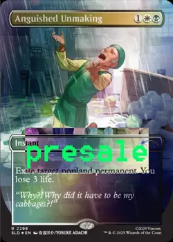 Secret Lair x Avatar My Cabbages! Foil Anguished Unmaking MtG Presale Preorder - Image 1