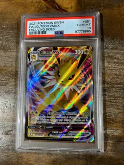 POKEMON 2021 Evolving Skies Full Art JOLTEON Vmax #051 PSA 10 Gem Mint RARE - Image 1