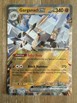 Garganacl Ex 089/142 Stellar Crown Double Rare Holo Pokemon Card NM - Image 1