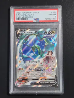 Pokemon TCG German PSA 8 Rayquaza V EVS 194 - Image 1