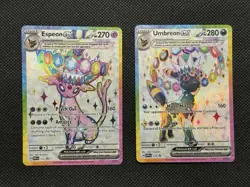 Pokemon Prismatic Figure Coll. Umbreon & Espeon Black Star Promos SVP175 SVP176 - Image 1