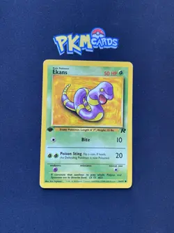 Pokemon TCG Ekans Team Rocket 56/82 1st Edition Regular MP. - Image 1
