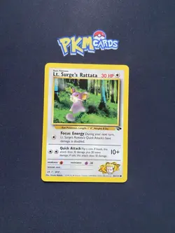 Pokemon TCG Lt. Surge's Rattata Gym Challenge 85/132 Regular LP. - Image 1