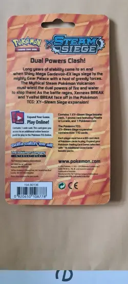 Pokemon Steam Siege Checklane Blister Booster Pack, Lucario XY140, NEW & SEALED - Image 3