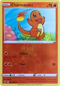 Charmander (Reverse Cosmos Holo) (23rch/227) Vivid Voltage LP REVERSE HOLO - Image 1
