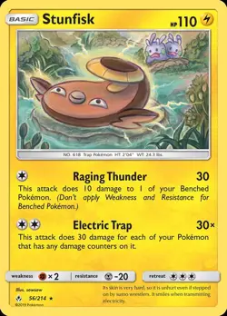 Pokemon Stunfisk (56/241) Unbroken Bonds LP REVERSE HOLO - Image 1