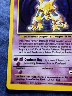 Pokemon Alakazam Holo Base Set WOTC Lightly Played - Image 5