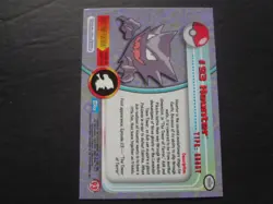 1999 Topps Pokemon Rainbow Foil #93 Haunter Holo Blue Logo Series 2 TV Animation - Image 2