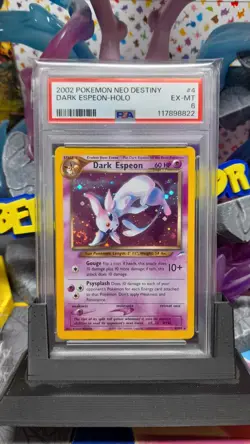 Pokemon tcg Dark Espeon 4/105 Neo Destiny 2002 holo PSA 6 MINT WOTC SWIRL - Image 1