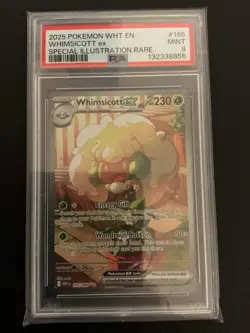 2025 POKEMON WHT EN-WHITE FLARE SPECIAL ILLUSTRATION RARE WHIMSICOTT EX PSA 9 - Image 1
