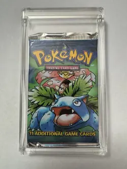 1999 Pokemon Base Set Unlimited Booster Pack Venusaur WOTC Factory Sealed w/Case - Image 1