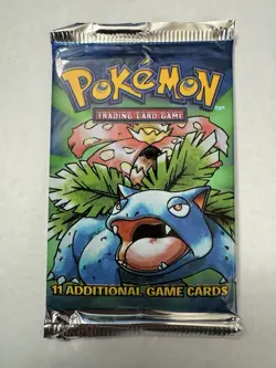 1999 Pokemon Base Set Unlimited Booster Pack Venusaur WOTC Factory Sealed w/Case - Image 3