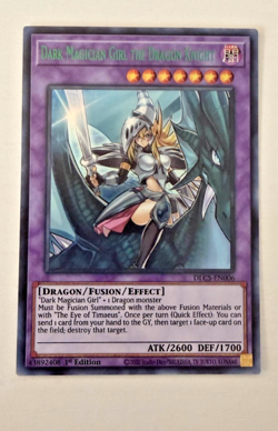Yu-Gi-Oh! TCG Dark Magician Girl the Dragon Knight GREEN TXT DLCS-EN006 UNGRADED - Image 1