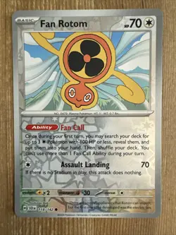 Fan Rotom 118/142 Stellar Crown Reverse Holo Pokemon Card NM - Image 1