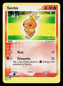 Torchic 73/109 Reverse Holo EX Ruby & Sapphire Pokemon Card - Image 1