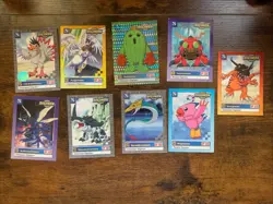 Digimon 1999 Upper Deck Lot of 17 Cards Vintage LP- Holos, No Duplicates - Image 1