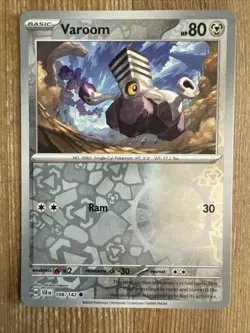 Varoom 108/142 Stellar Crown Reverse Holo Pokemon Card NM - Image 1