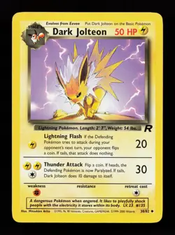 Dark Jolteon 38/82 Uncommon Team Rocket Pokemon Card - Image 1