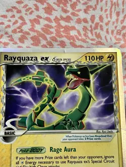 Pokemon TCG Rayquaza EX Dragon Holo Card 97/100 Heavily Played - Image 5