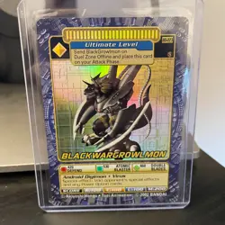 VINTAGE 2002 Blackwargrowlmon BO-223 HOLO FOIL DIGI BATTLE CARD NM - Image 1