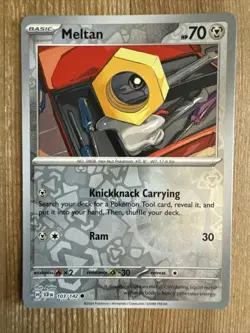 Meltan 103/142 Stellar Crown Reverse Holo Pokemon Card NM - Image 1