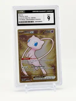 Mew Ex 205/165 S&V Pokemon 151 CGC 9 (Metal Card) - Image 1
