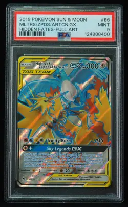Moltres & Zapdos & Articuno GX 66 PSA 9 Hidden Fates Pokemon Card, Multiple Avai - Image 4
