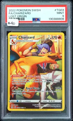2022 Charizard #TG03 Lost Origin PSA 9 Pokemon Card - Image 1