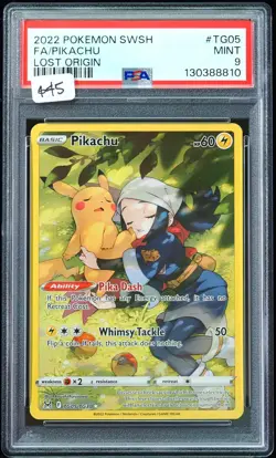 2022 Pikachu #TG05 Lost Origin PSA 9 Pokemon Card - Image 1