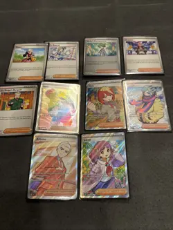 Lot 10x Pokemon Trainer & Supporter Cards Full Art Cards TCG - Image 1