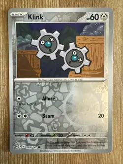 Klink 099/142 Stellar Crown Reverse Holo Pokemon Card NM - Image 1