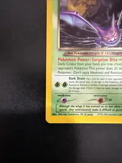 Pokemon Dark Crobat TCG Neo Destiny Holo Rare Card 2/105 WOTC - Image 2